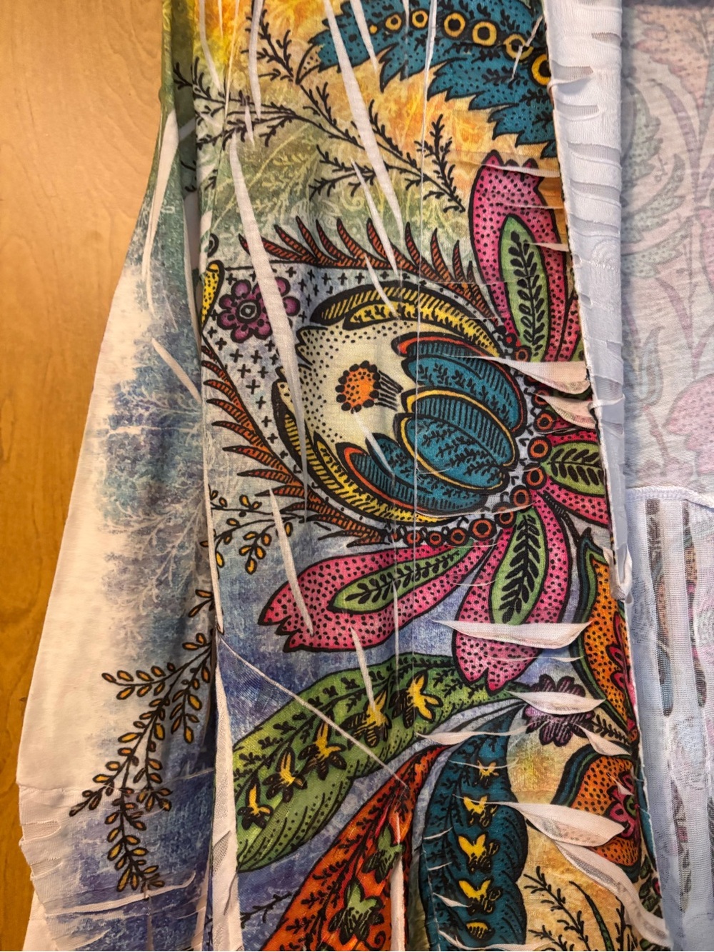 Multi-Color Open Front Women's Cardigan - Picture 6 of 6